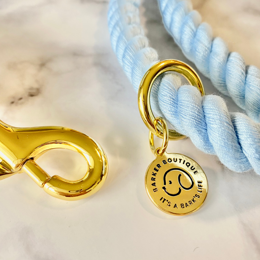 close up detail silky soft cotton dog walking rope leash cute pastel bright doggy walking lead