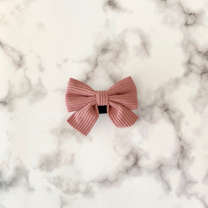 minimalist corduroy puppy bowtie with velcro enclosure