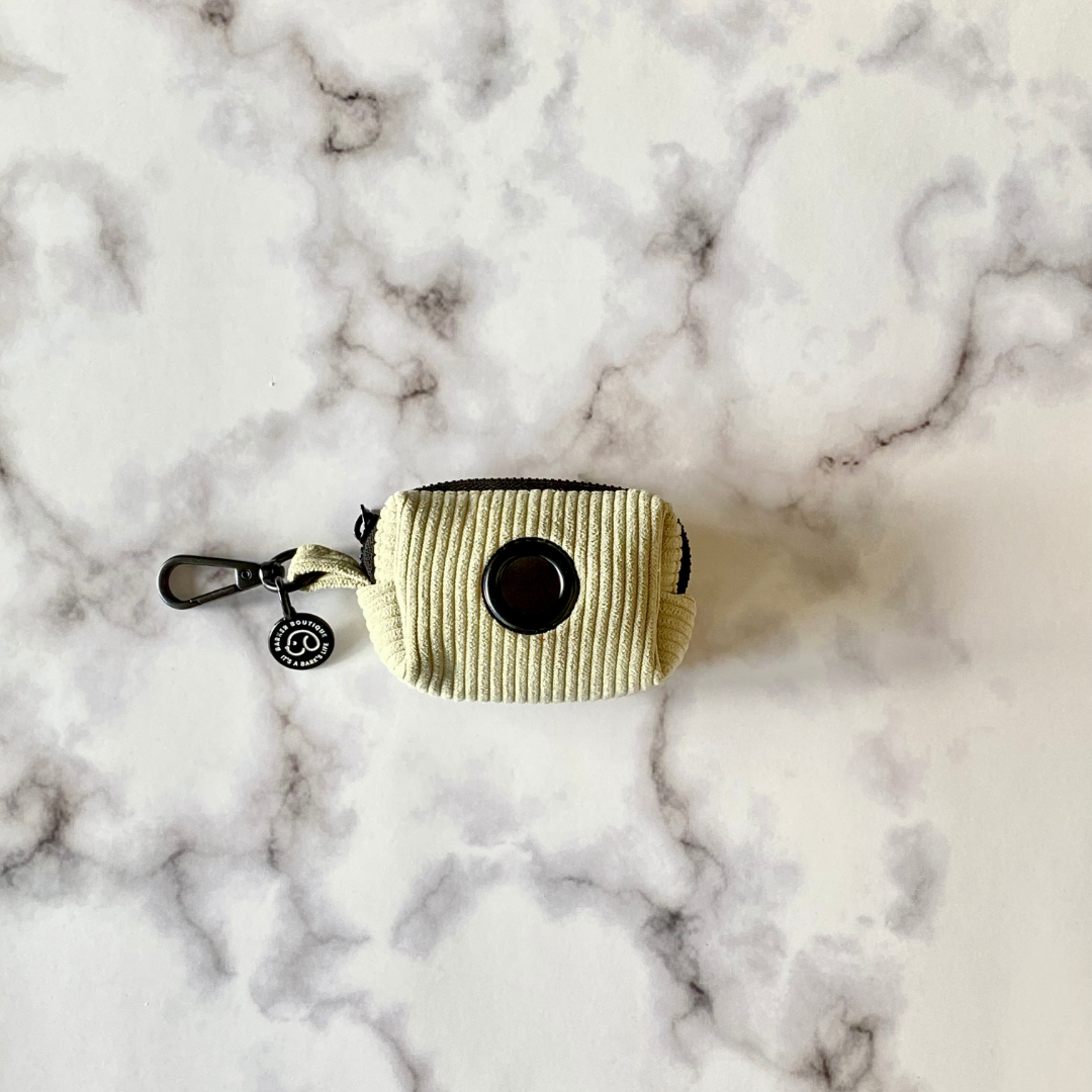 Corduroy Poop Bag Holder - Sage - Barker Boutique